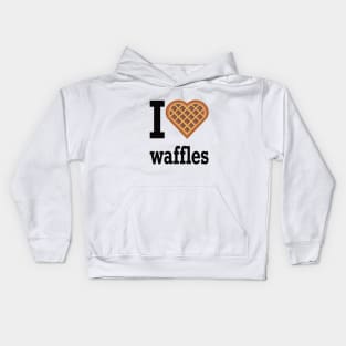 i love waffles Kids Hoodie